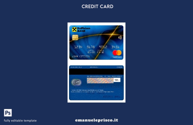 modello mastercard della Slovacchia Raiffeisen Bank in stile verificato